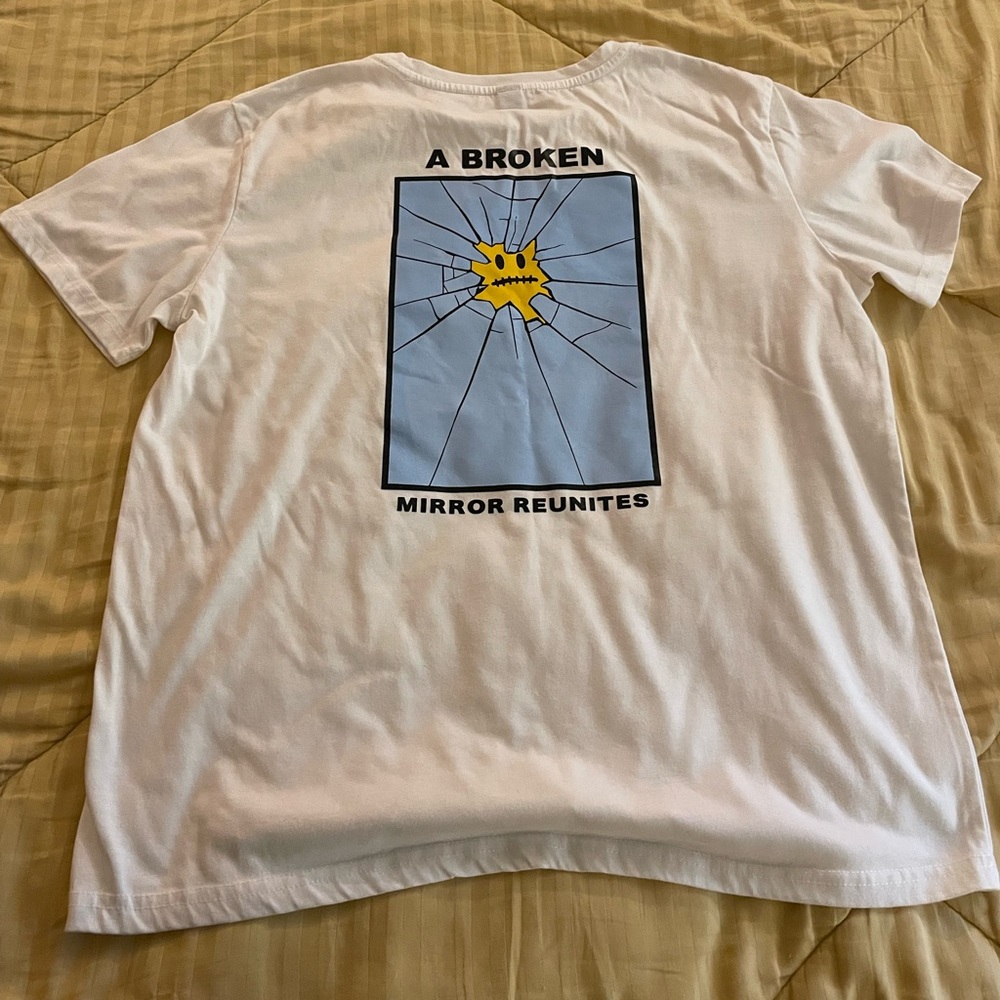 Shein shirt white with graphics size large